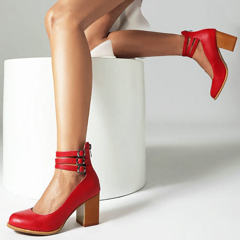 Emily & Isabella Brooks | Triple Buckle Heels
