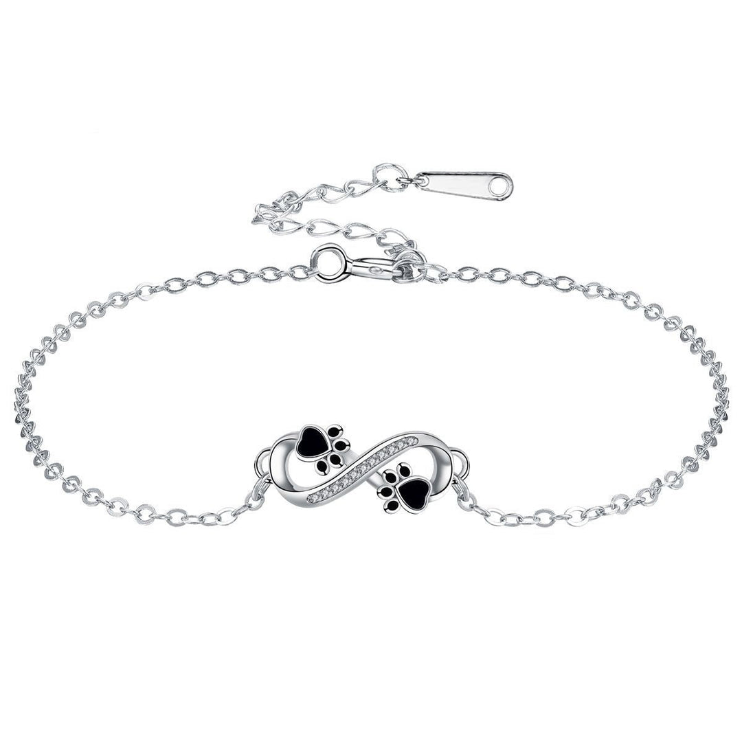 Emily & Isabella Brooks | Pendant Pet Paw Bracelet with Zirconia