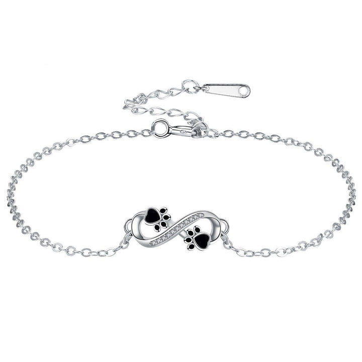 Emily & Isabella Brooks | Pendant Pet Paw Bracelet with Zirconia