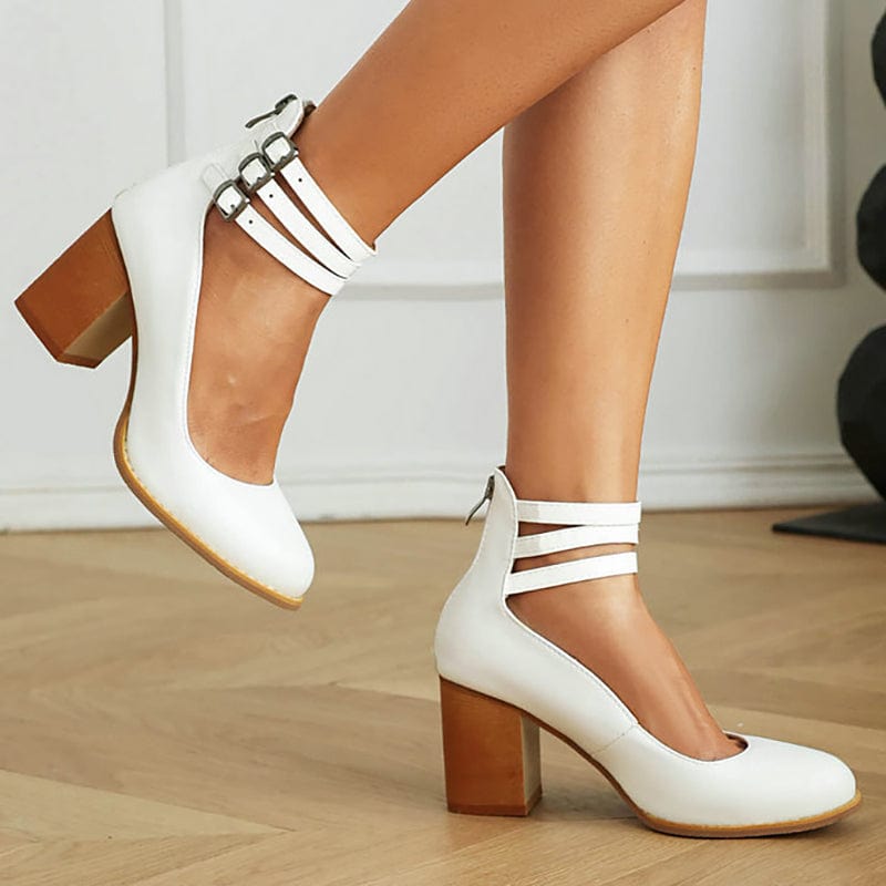 Emily & Isabella Brooks | Triple Buckle Heels