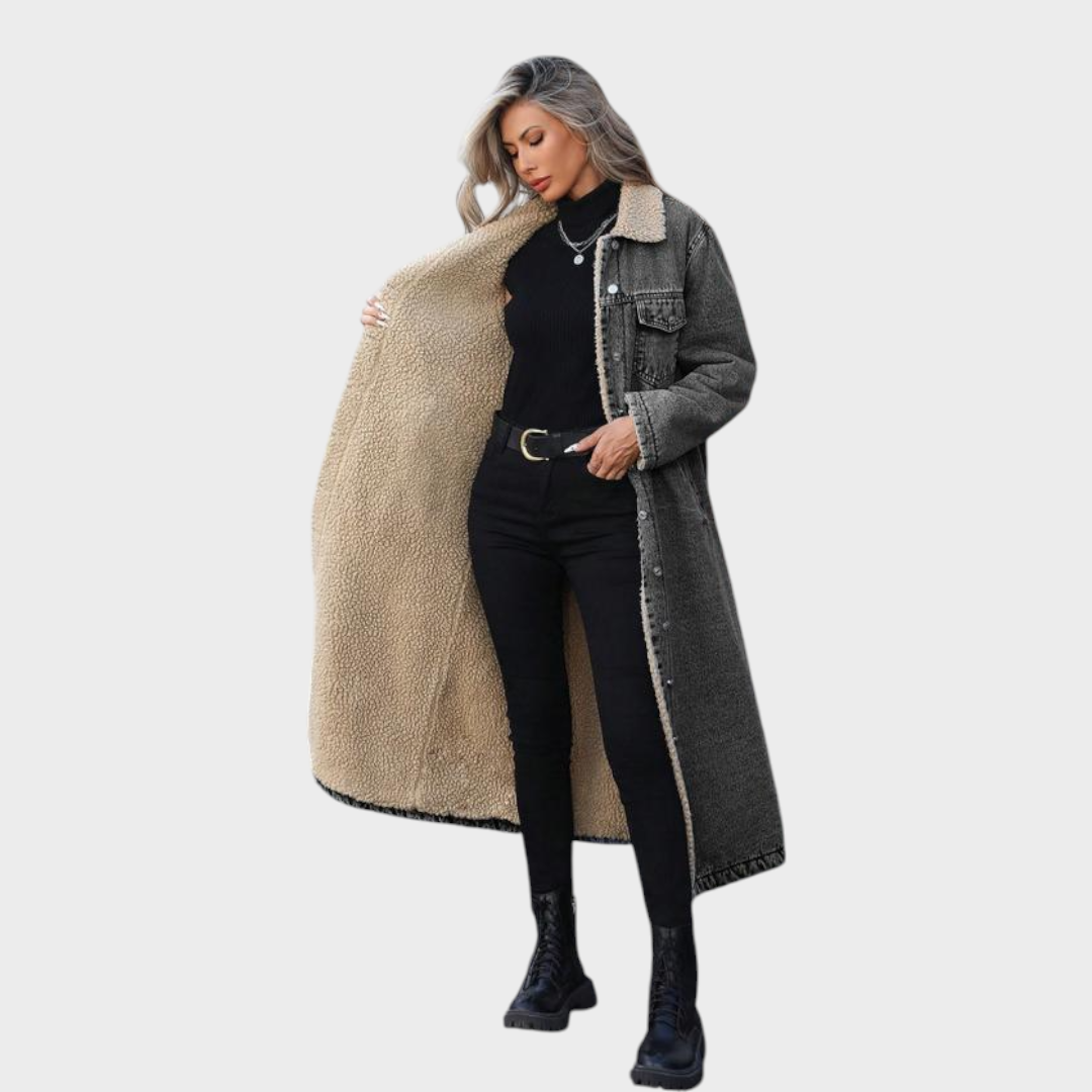 Emily & Isabella Brooks | Long Fleece Lined Jacket Winter Coat