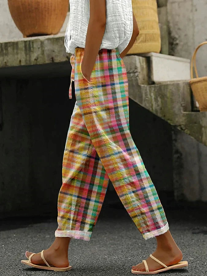 Emily & Isabella Brooks | Comfortable Checkered Pants