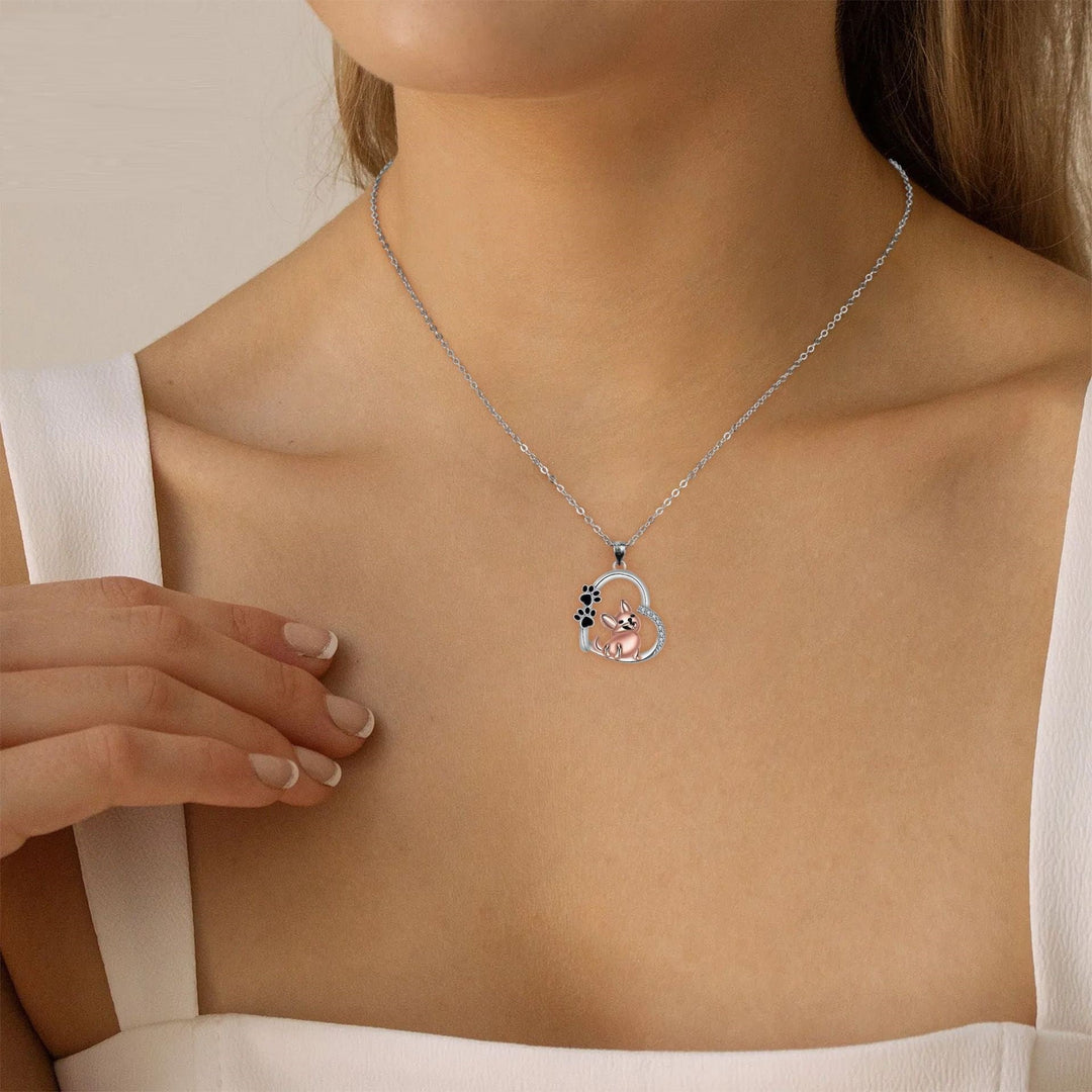 Emily & Isabella Brooks | Heart-shaped Dog Pendant Necklace