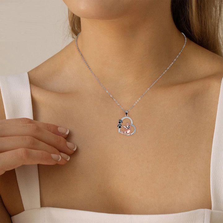 Emily & Isabella Brooks | Heart-shaped Dog Pendant Necklace