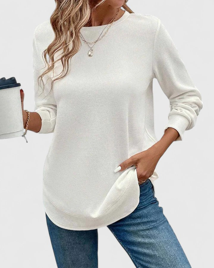Emily & Isabella Brooks | Elegant O-Neck Long Sleeve