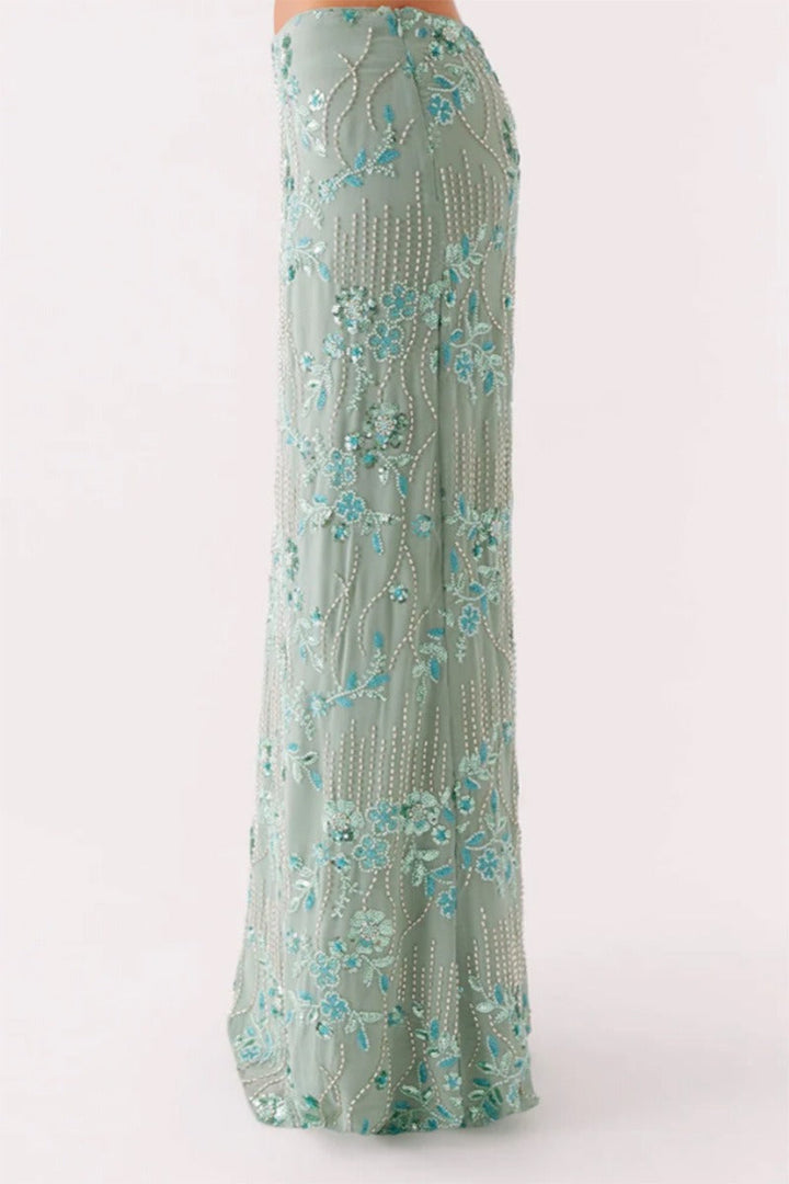 Emily & Isabella Brooks | Beaded Sequin Embroidery Maxi Skirt