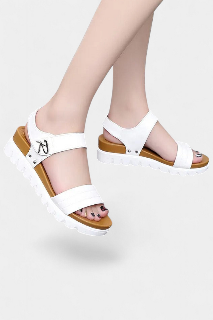 Emily & Isabella Brooks | Casual Platform Sandals, Double Strap, Adjustable Buckle