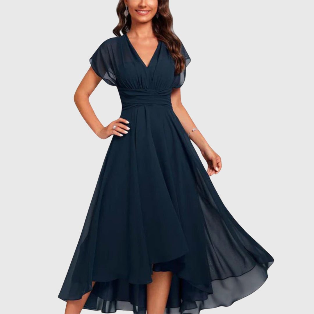 Emily & Isabella Brooks | V-Neck A-Line Dress