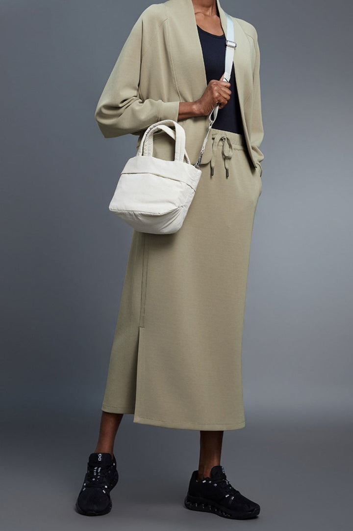 Emily & Isabella Brooks | High Waist Split Straight Midi Skirt