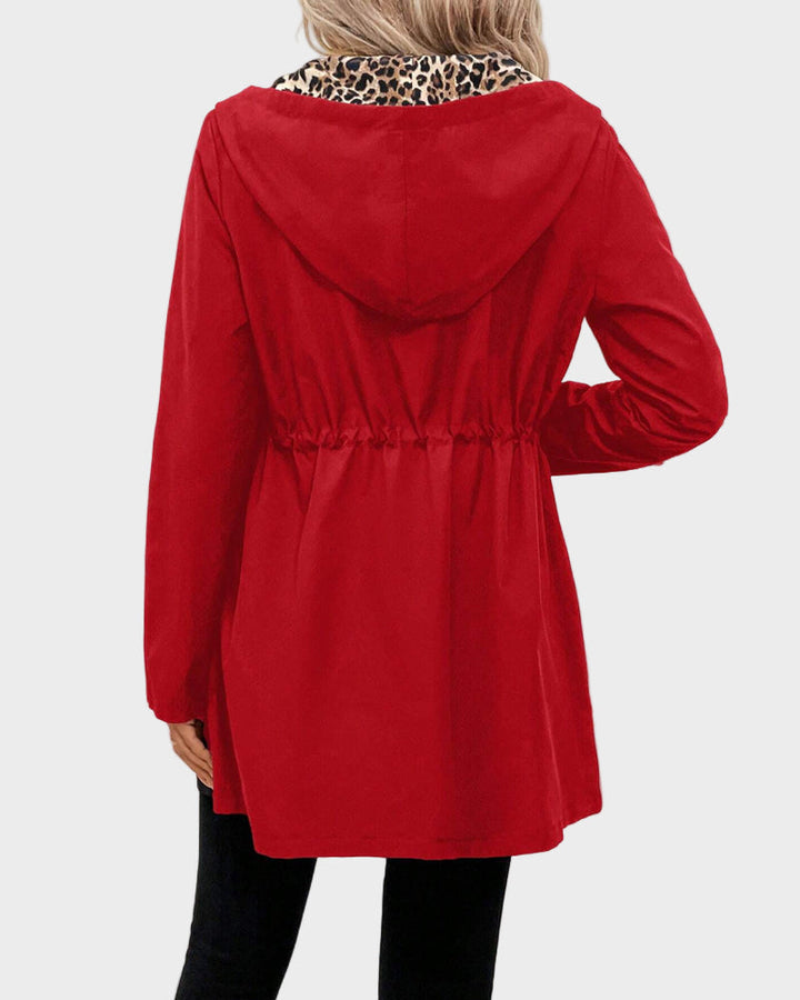 Emily & Isabella Brooks | Reversible Jacket with Hat, Leopard Pattern