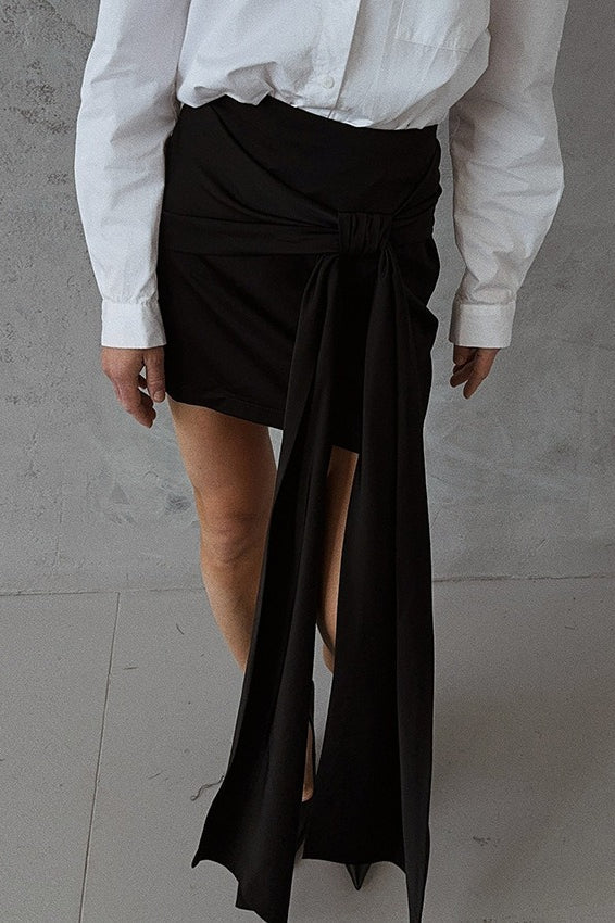 Emily & Isabella Brooks | Satin Loose Mini Skirt