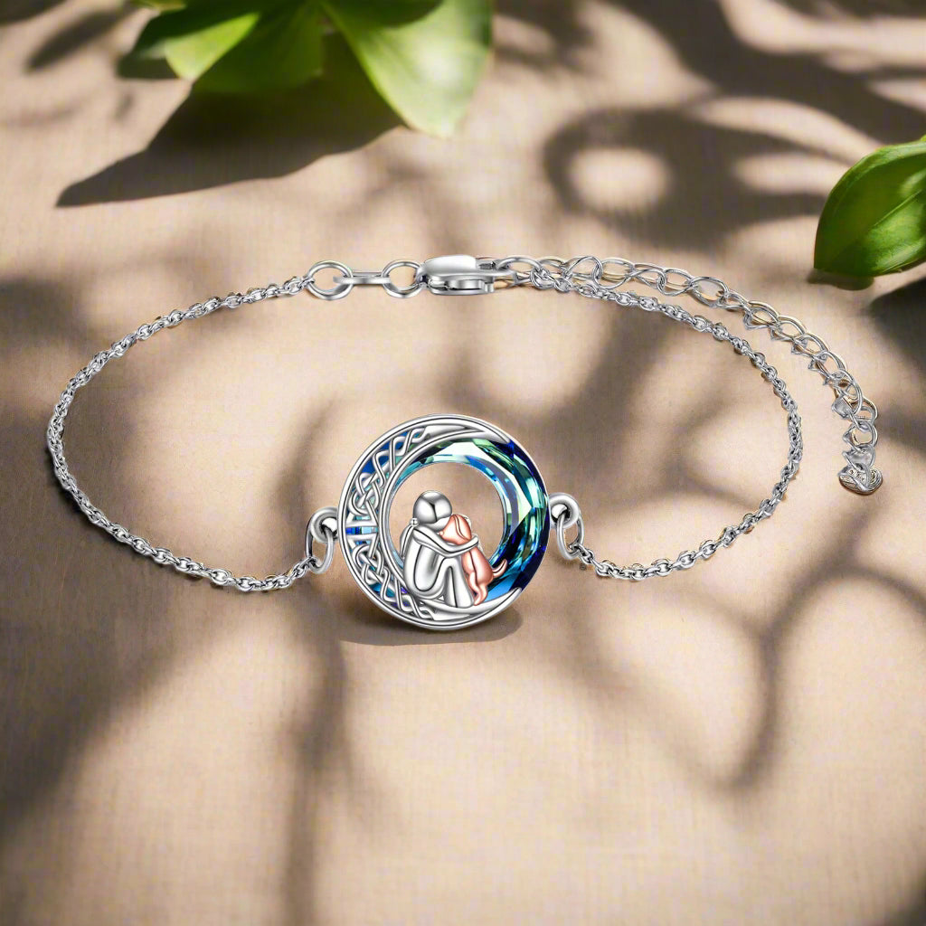 Emily & Isabella Brooks | Adjustable Dog Charm Bracelet in Sterling Silver