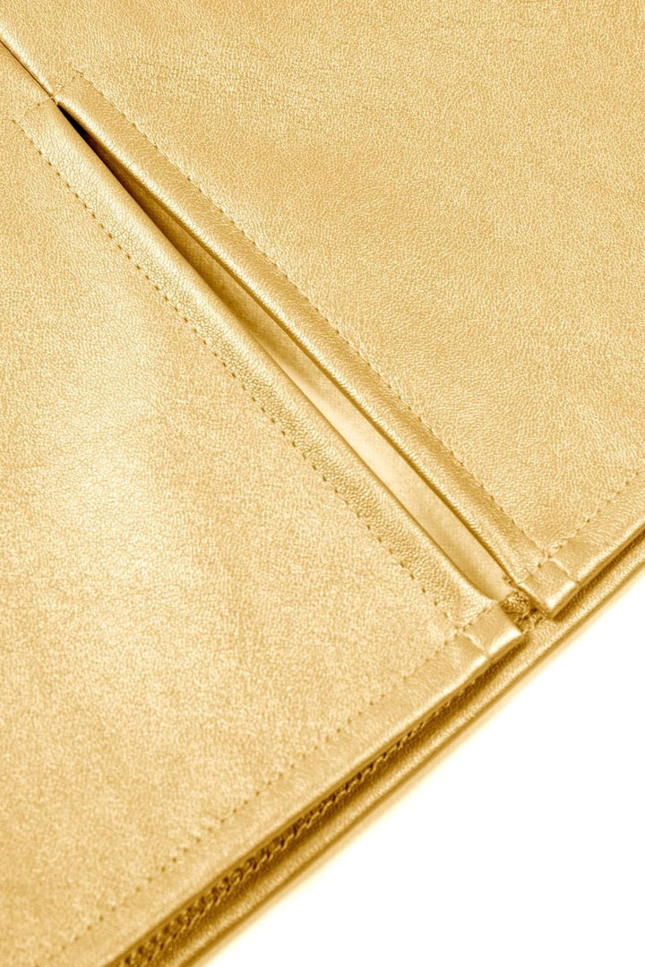 Emily & Isabella Brooks | High Waist Metallic PU Pencil Skirt