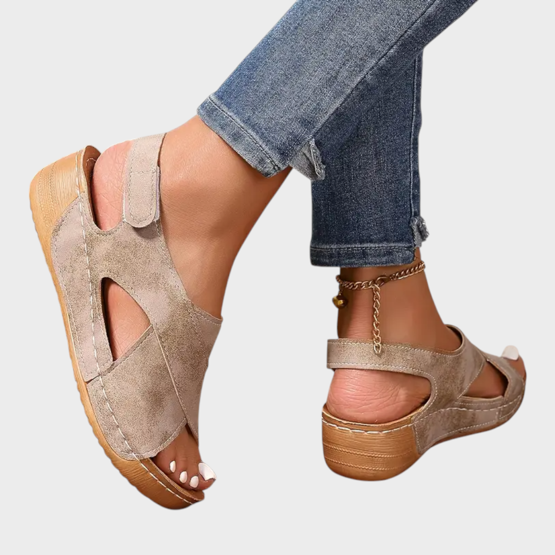 Emily & Isabella Brooks | Women's Solid Color Summer Wedge Sandals