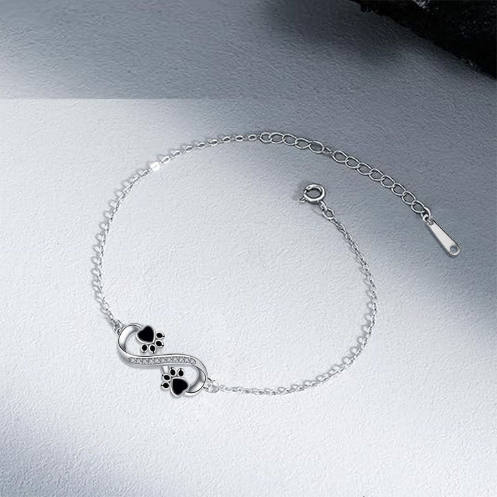 Emily & Isabella Brooks | Pendant Pet Paw Bracelet with Zirconia
