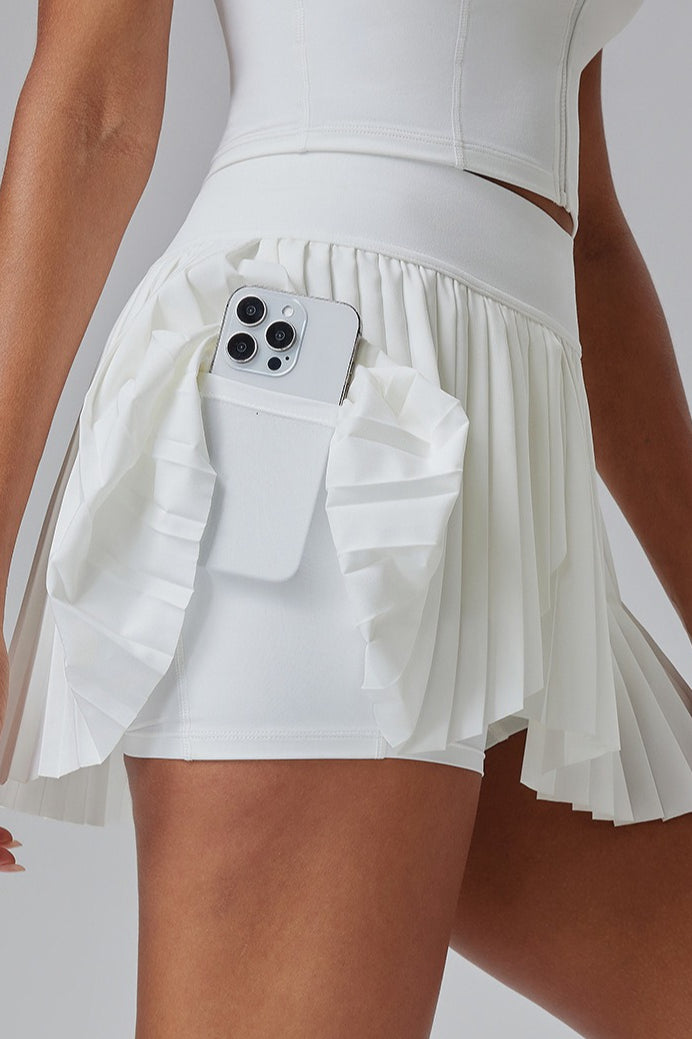 Emily & Isabella Brooks | High Waist Pleated Quick Dry Mini Skort