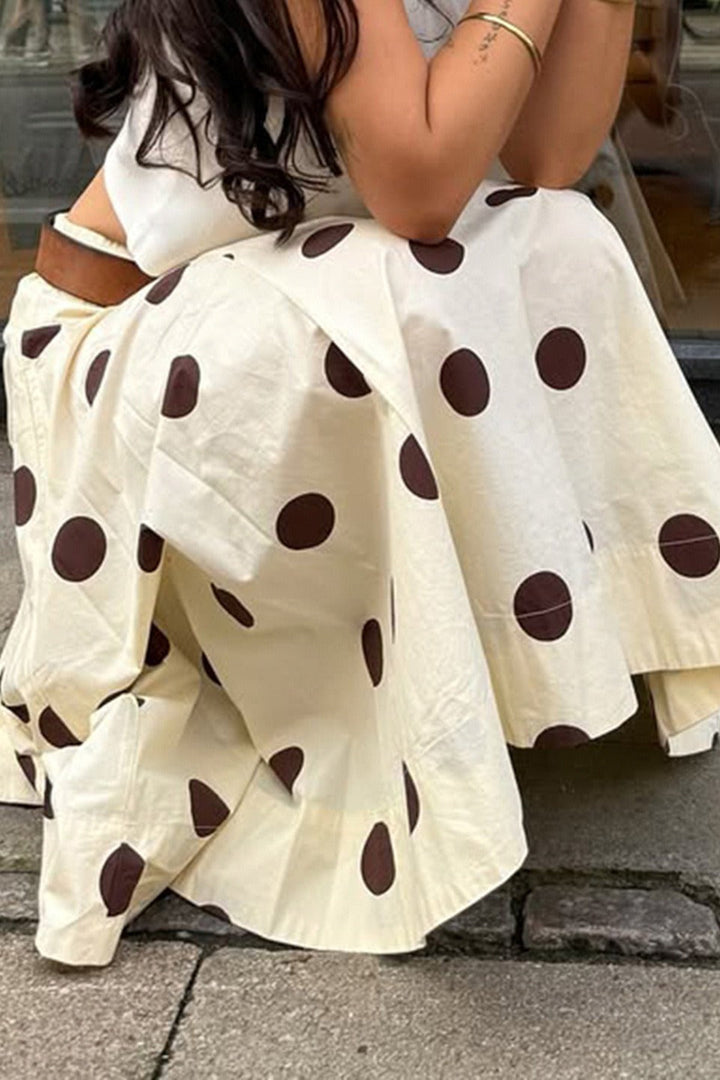 Emily & Isabella Brooks | Vintage Polka Dot Long Skirt