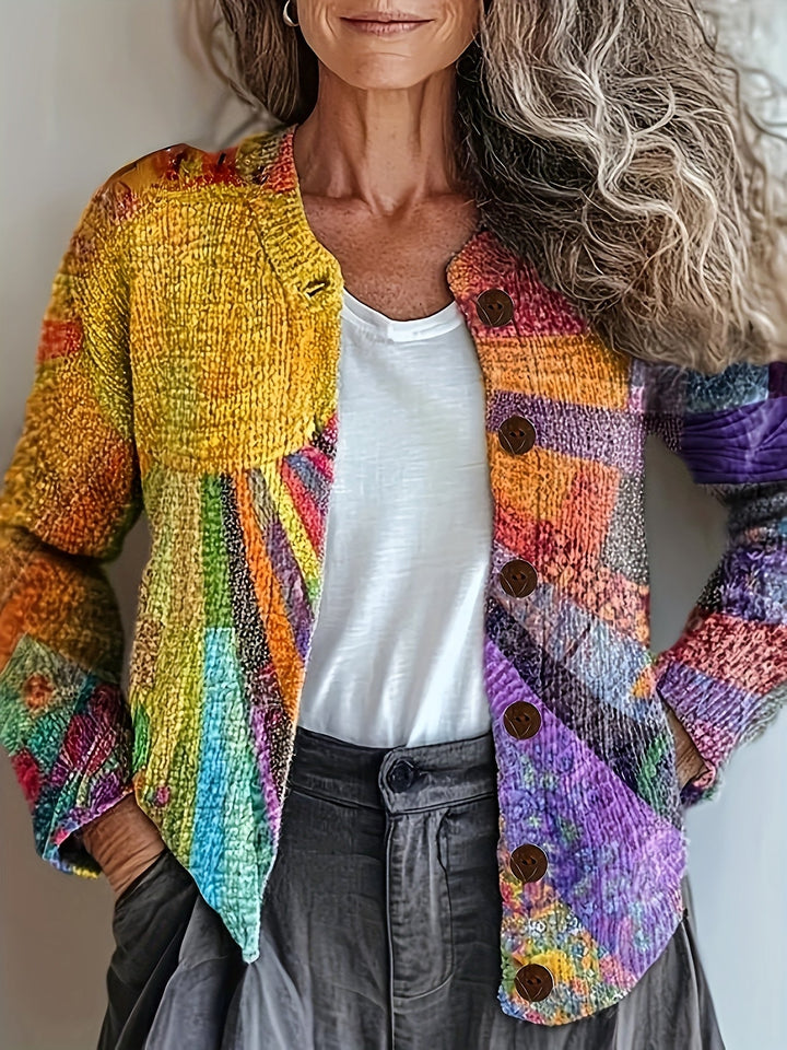 Emily & Isabella Brooks | 3D Rainbow Floral Cardigan
