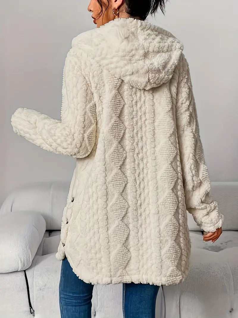 Emily & Isabella Brooks | Plush Hooded Cardigan