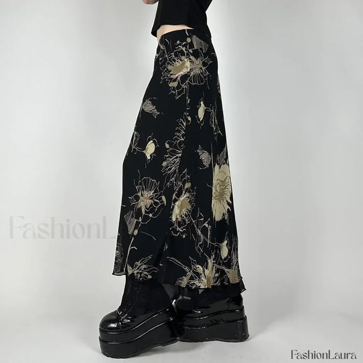 Emily & Isabella Brooks | Floral Double Layer Skirt