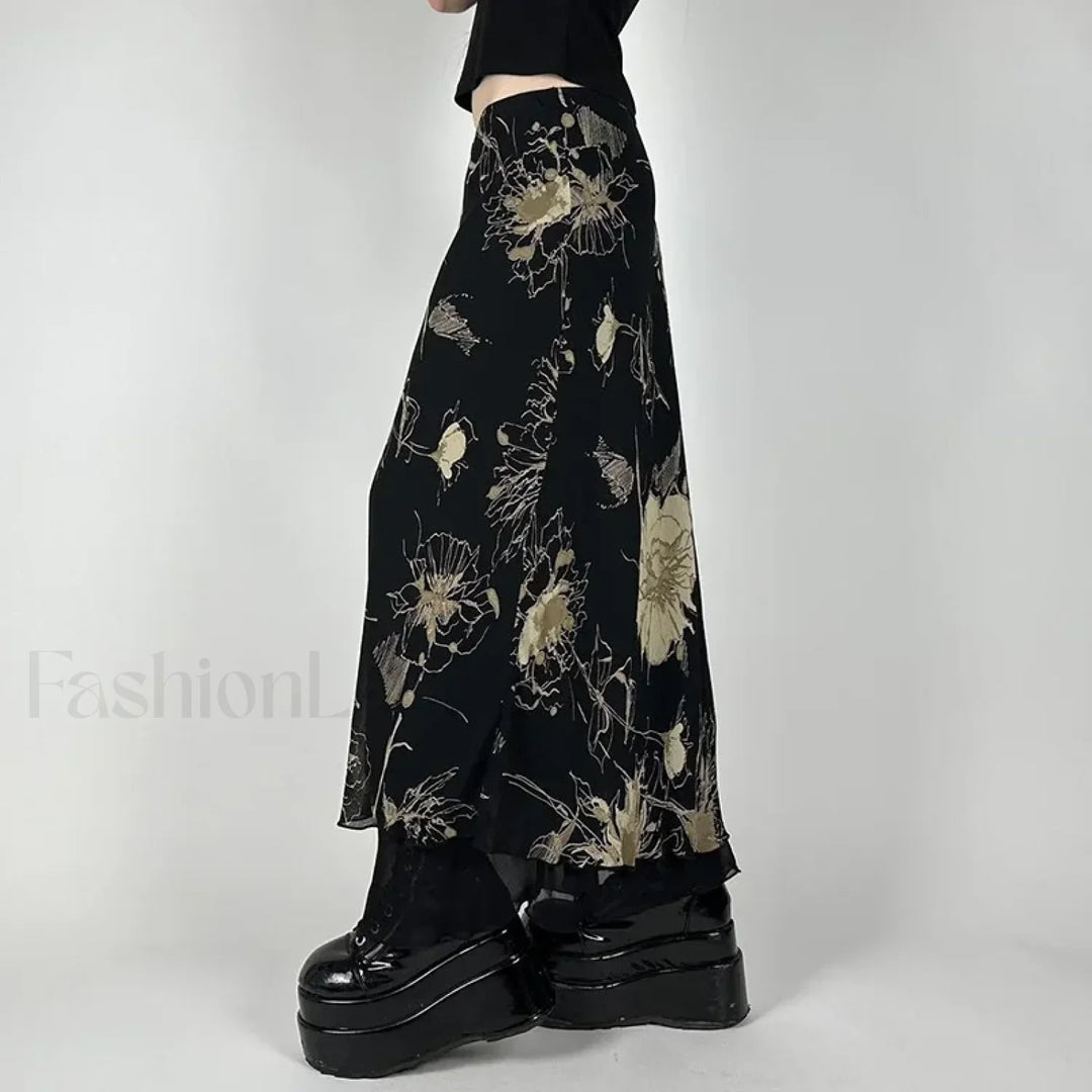 Emily & Isabella Brooks | Floral Double Layer Skirt