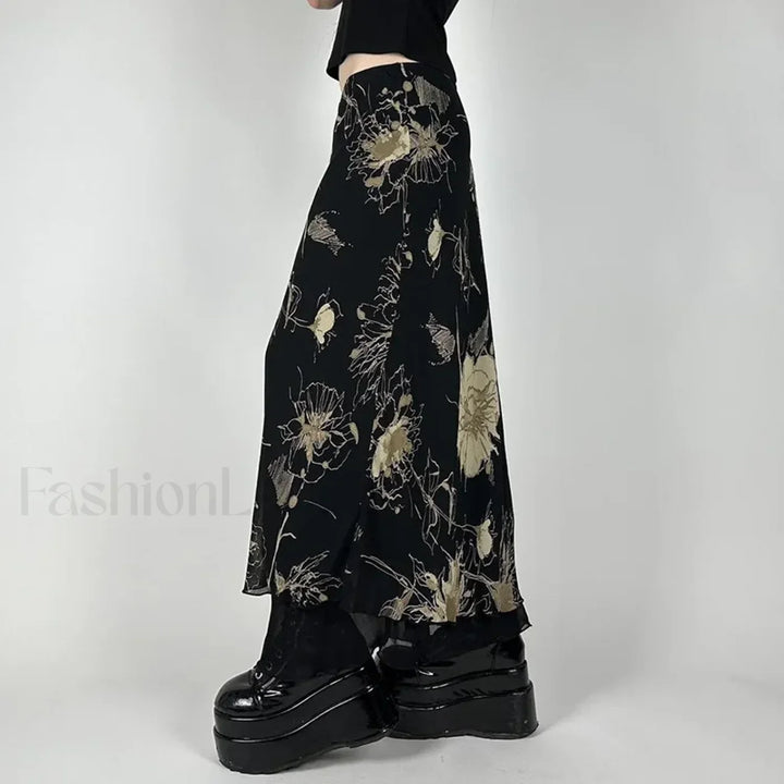 Emily & Isabella Brooks | Floral Double Layer Skirt
