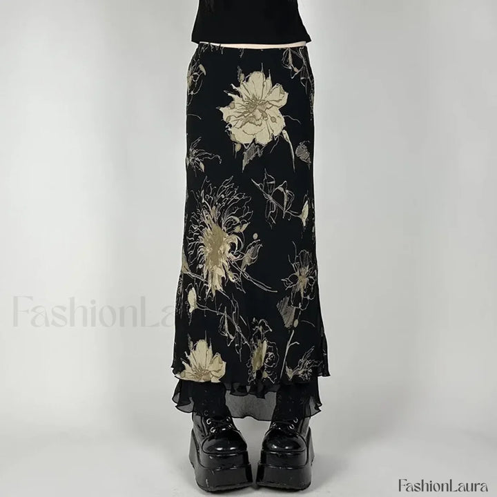 Emily & Isabella Brooks | Floral Double Layer Skirt