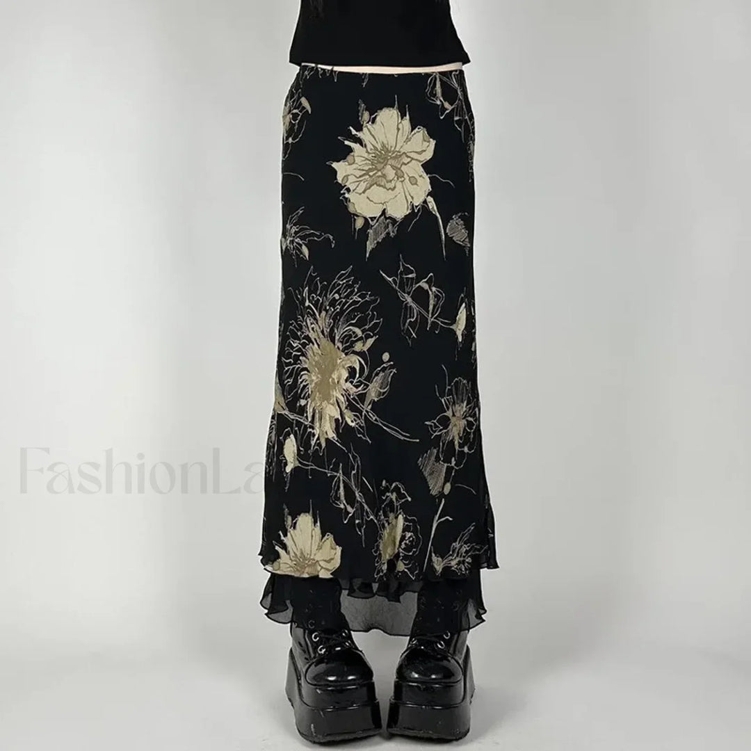 Emily & Isabella Brooks | Floral Double Layer Skirt