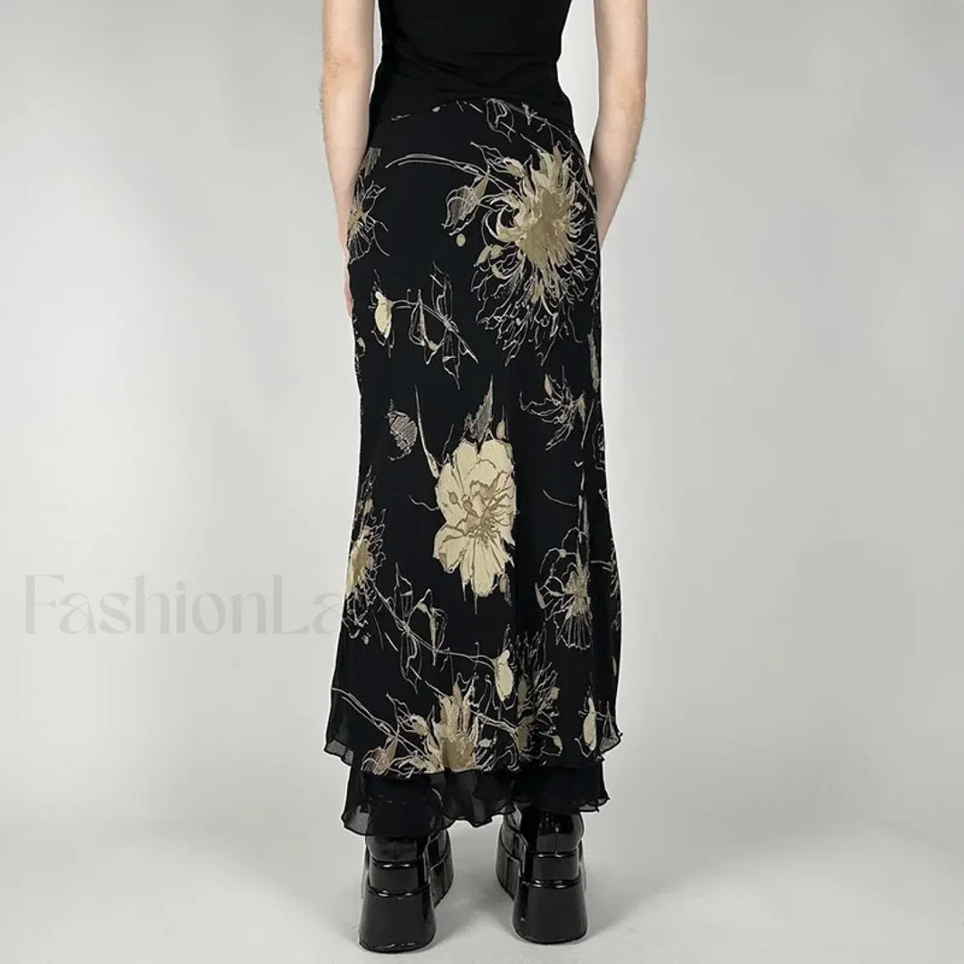 Emily & Isabella Brooks | Floral Double Layer Skirt