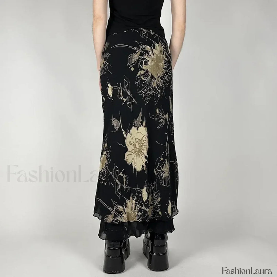 Emily & Isabella Brooks | Floral Double Layer Skirt