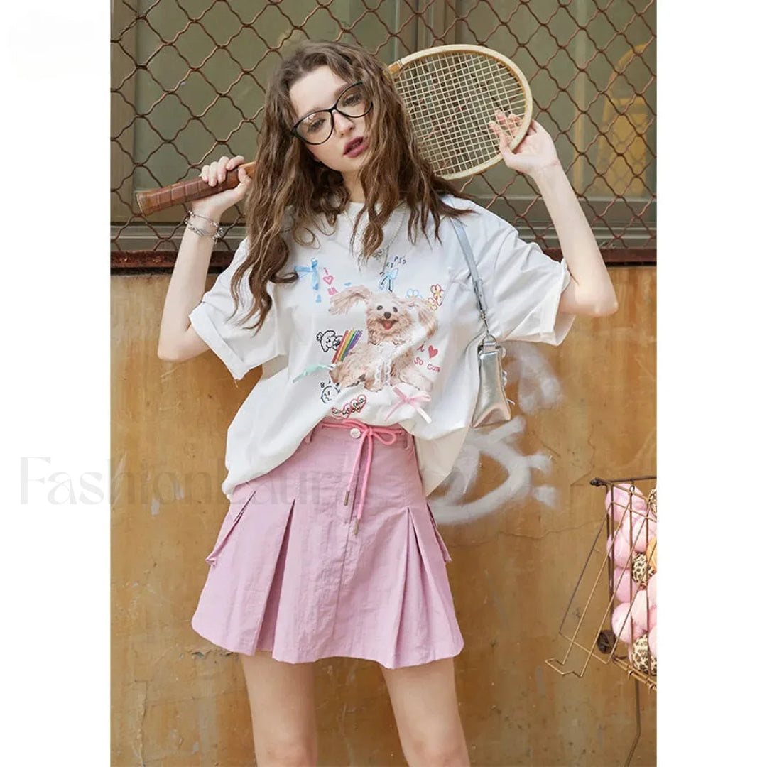 Emily & Isabella Brooks | Green Pleated A-Line Skirt