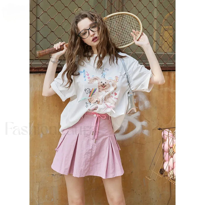Emily & Isabella Brooks | Green Pleated A-Line Skirt