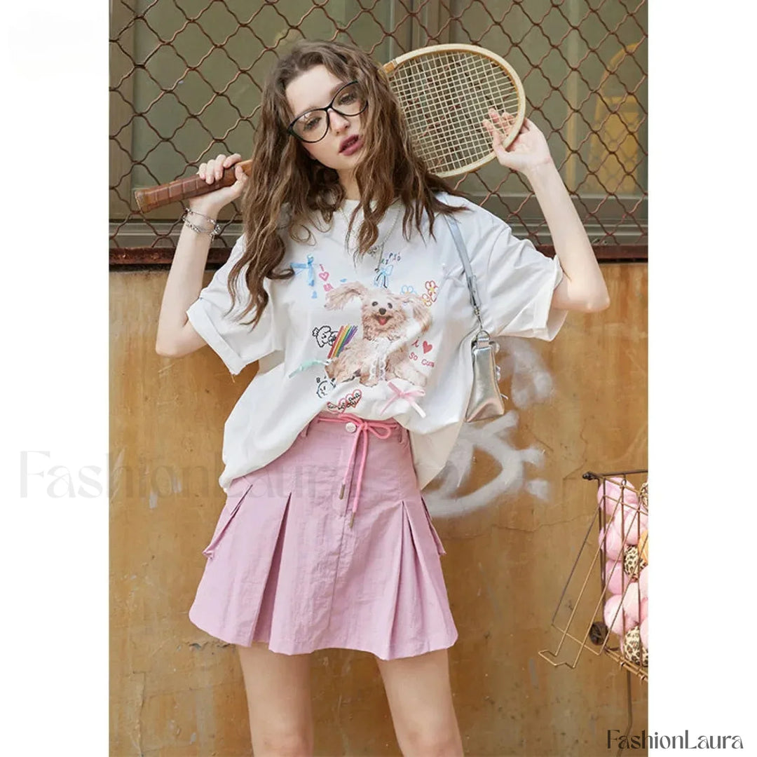 Emily & Isabella Brooks | Green Pleated A-Line Skirt