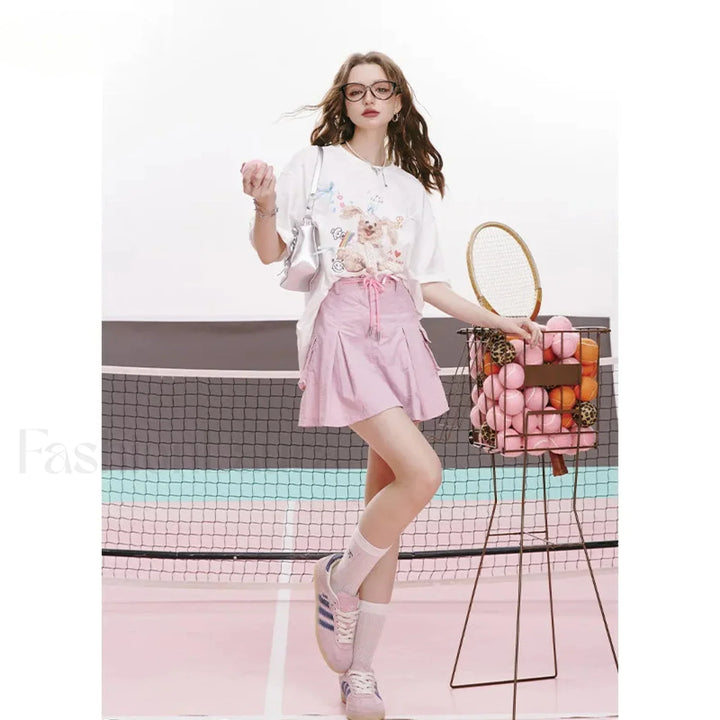 Emily & Isabella Brooks | Green Pleated A-Line Skirt
