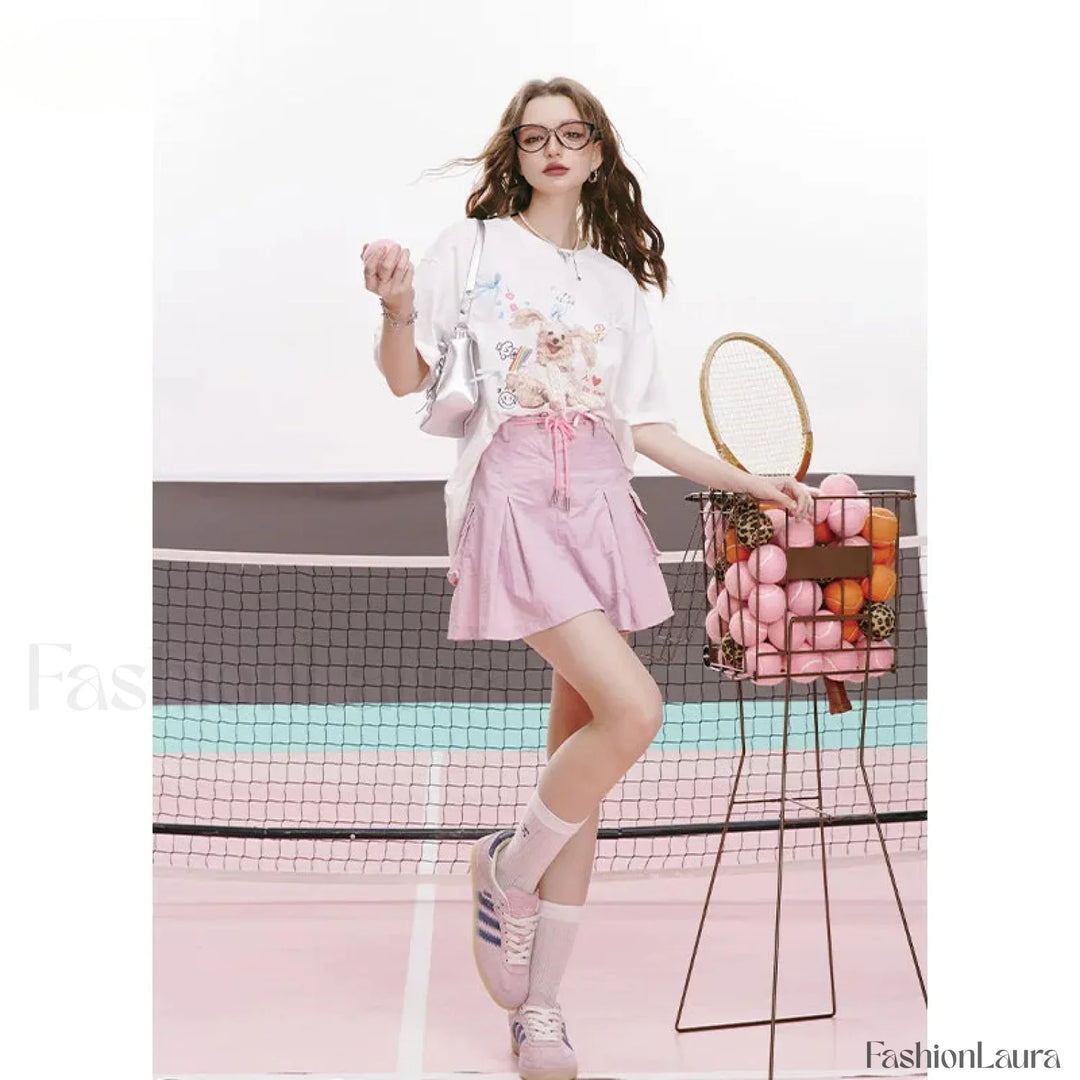 Emily & Isabella Brooks | Green Pleated A-Line Skirt
