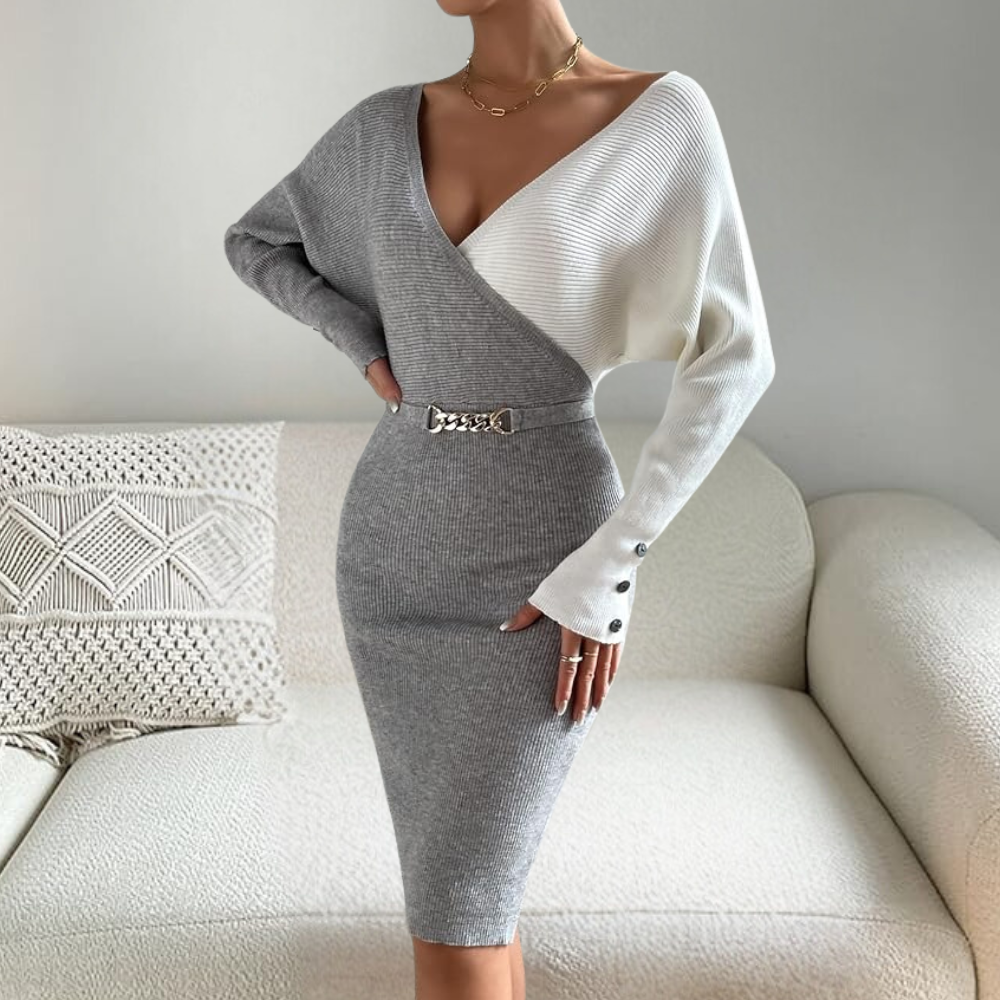 Emily & Isabella Brooks | Knitted Dress for Winter