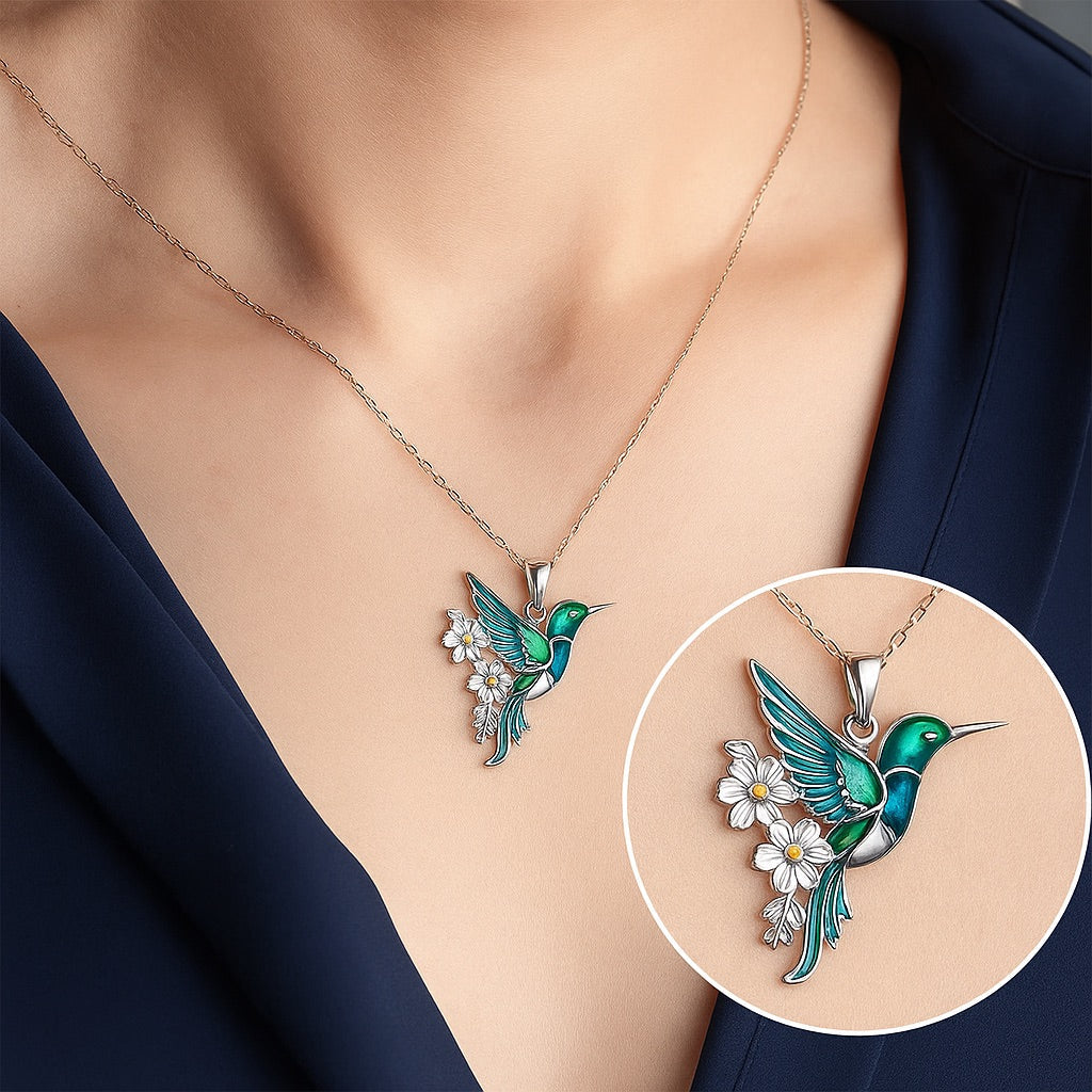 Emily & Isabella Brooks | Hummingbird Necklace and Earrings Set