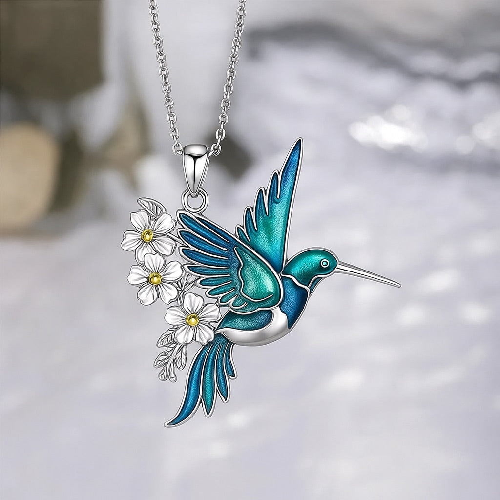 Emily & Isabella Brooks | Hummingbird Necklace and Earrings Set