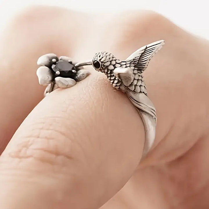 Emily & Isabella Brooks | Adjustable Open Bird Ring in Silver
