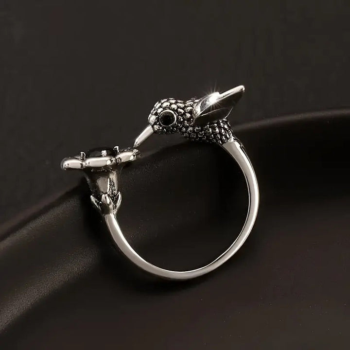 Emily & Isabella Brooks | Adjustable Open Bird Ring in Silver