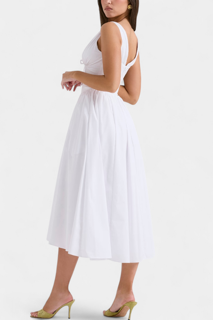 Emily & Isabella Brooks | Midi Dress, V-Neck, Floral Print