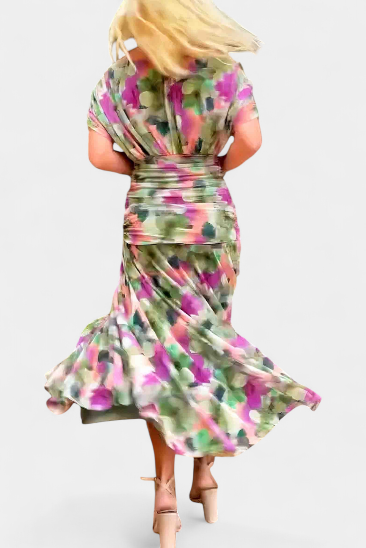 Emily & Isabella Brooks | Elegant Dress with V-Neckline