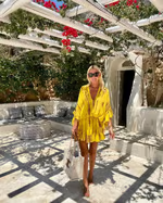 Emily & Isabella Brooks | V-Neck High Waist Mini Dress