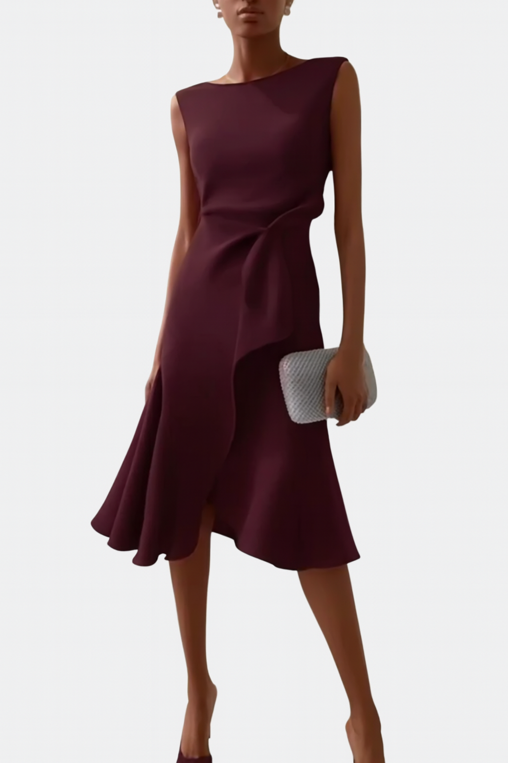Emily & Isabella Brooks | Draped Asymmetric Midi Dress