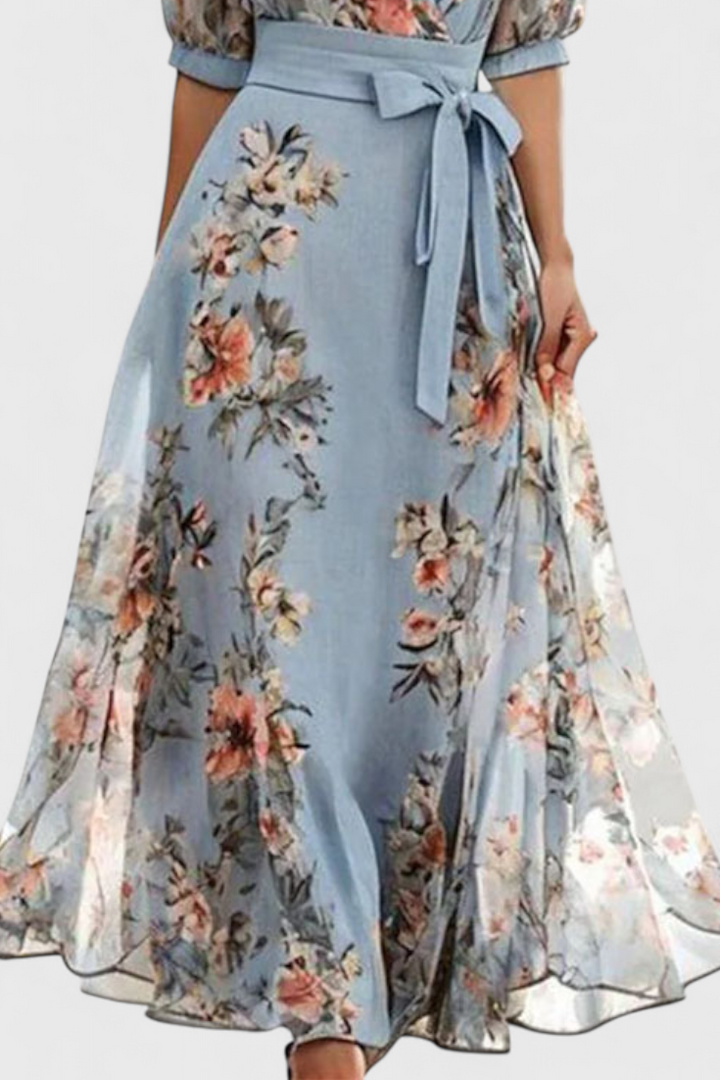 Emily & Isabella Brooks | Floral Midi Dress, V-Neck