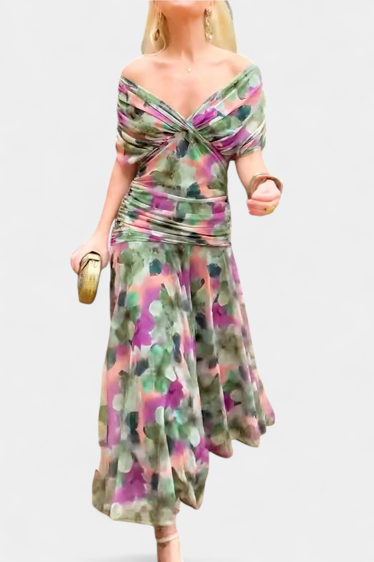 Emily & Isabella Brooks | Elegant Dress with V-Neckline