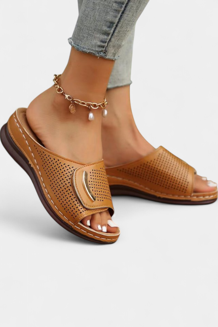 Emily & Isabella Brooks | Orthopedic sandals, perforated design, soft sole