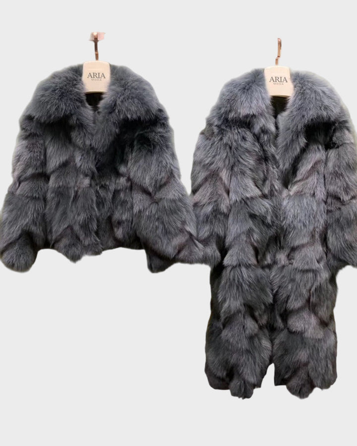 Emily & Isabella Brooks | Long Faux Fox Fur Coat
