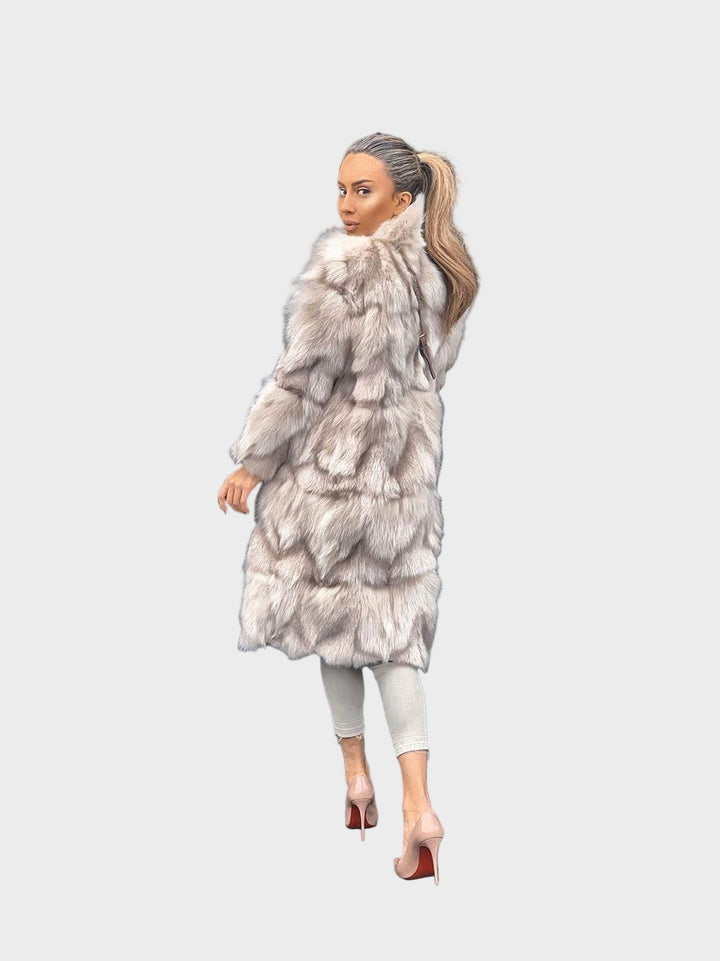 Emily & Isabella Brooks | Long Faux Fox Fur Coat