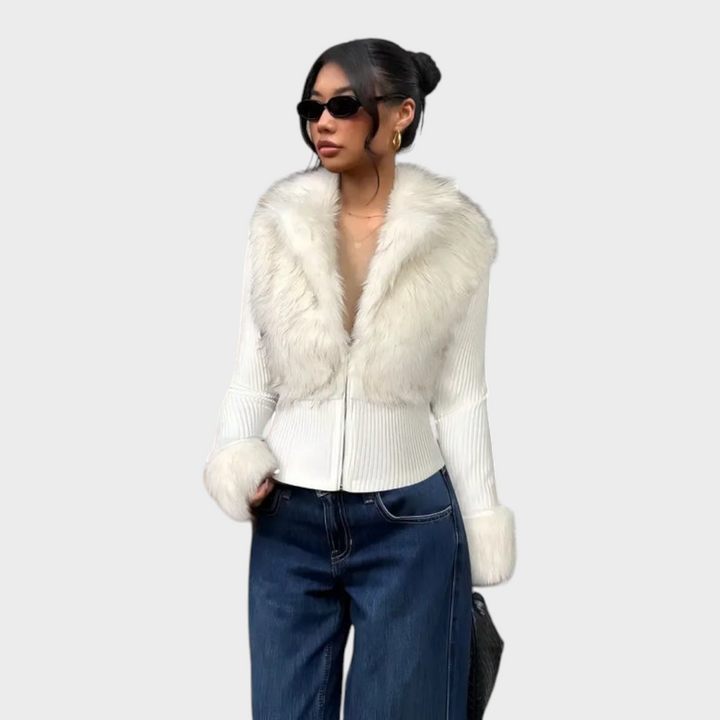 Emily & Isabella Brooks | Shiny Faux Fur Coat